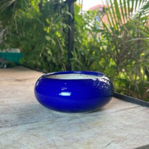 Pot ovel blue -6 inch